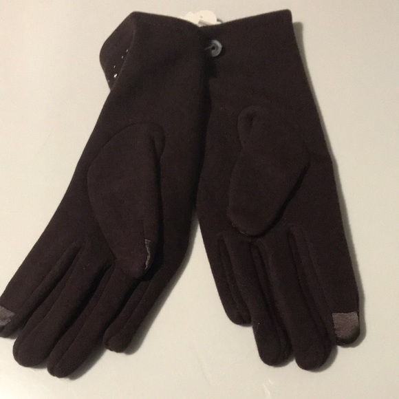 Jack & Missy Fleece Texting Gloves with fleece lining and crystal accents - Picture 3 of 5